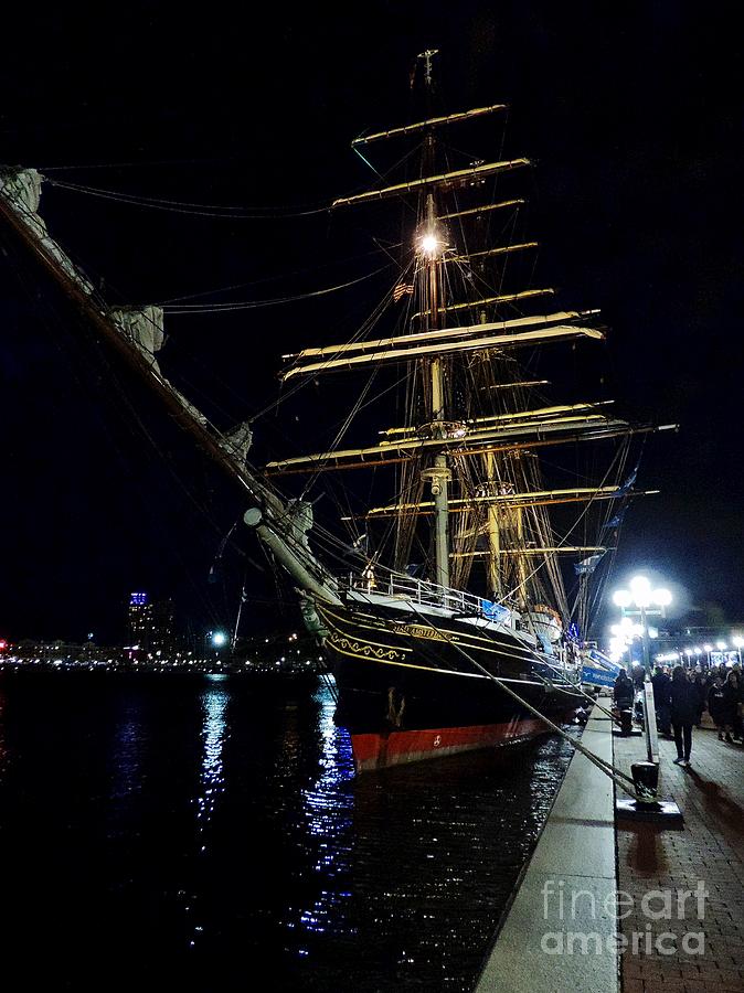 Sailing Ship at Night by Doug Swanson Fine Art America