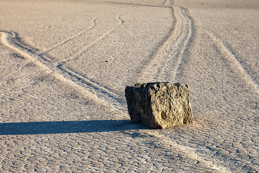 Sailing Stone the Racetrack Playa  Photograph by Rick Pisio