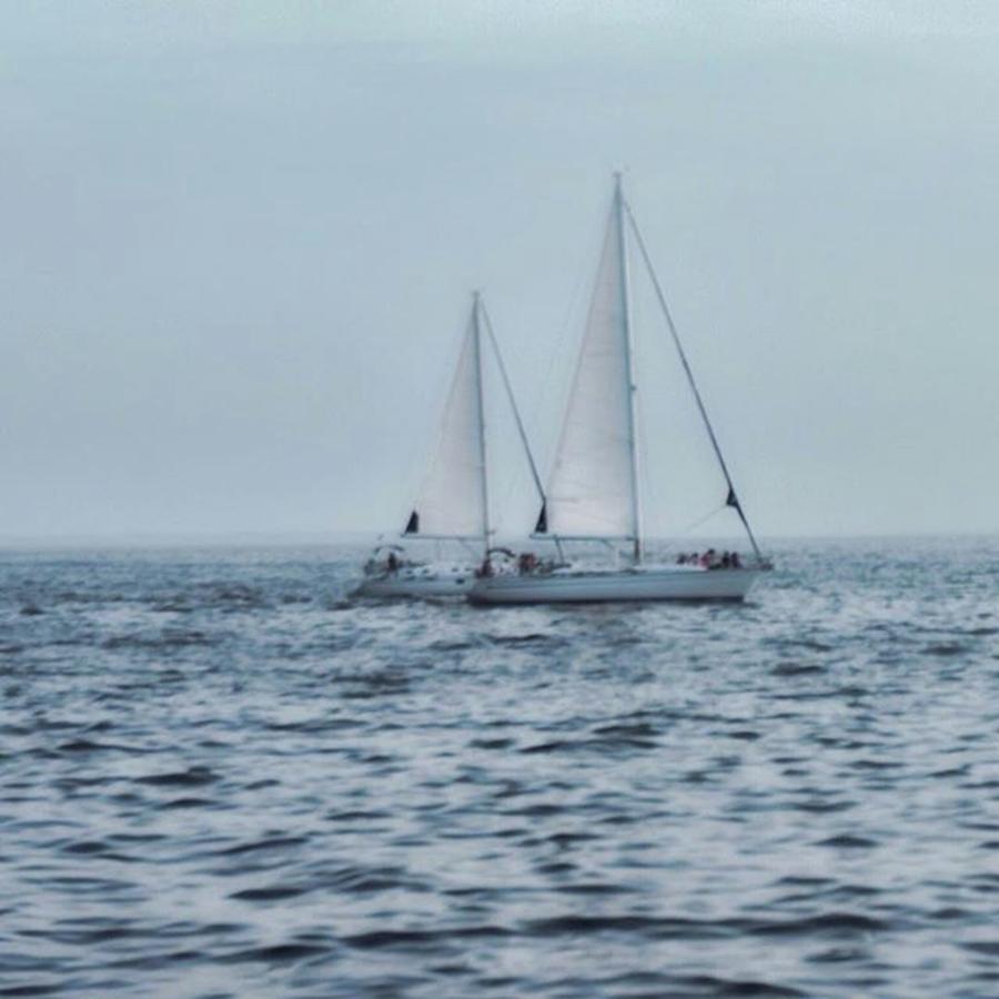 Summer Photograph - Sailing #summer #sailing #seascape by Emmanuel Varnas