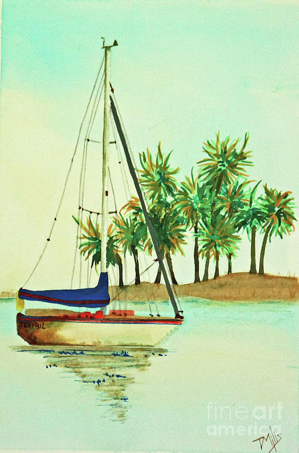 Sailing Painting by Terri Mills
