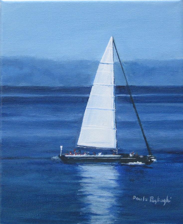 Sailing The Blues Painting by Paula Pagliughi