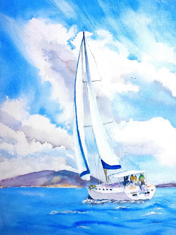 Sailing the Islands Painting by Carlin Blahnik CarlinArtWatercolor
