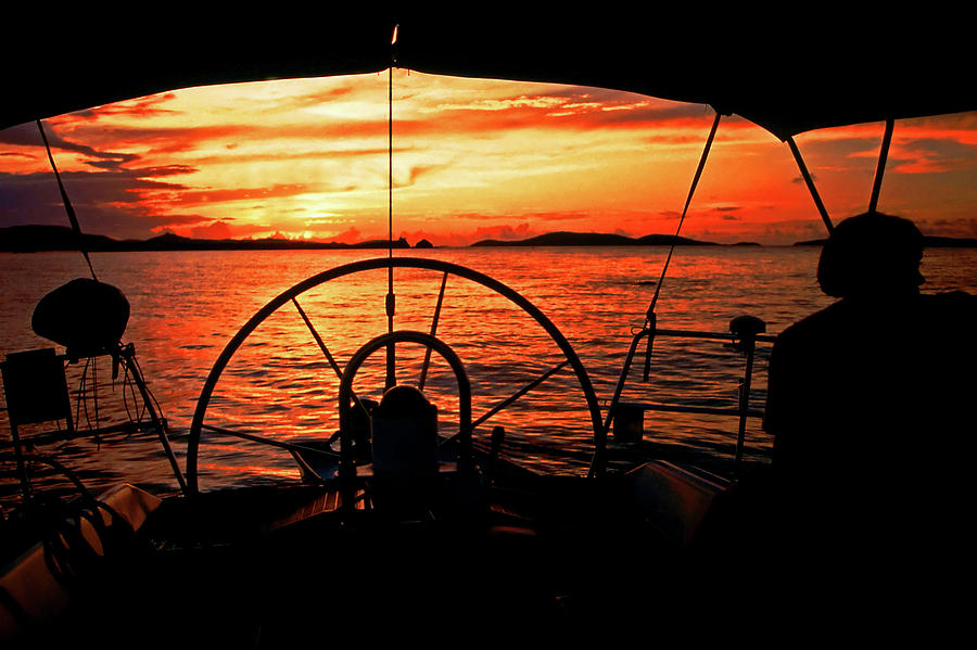 Sailing the islands, USVI Photograph by Bill Jonscher