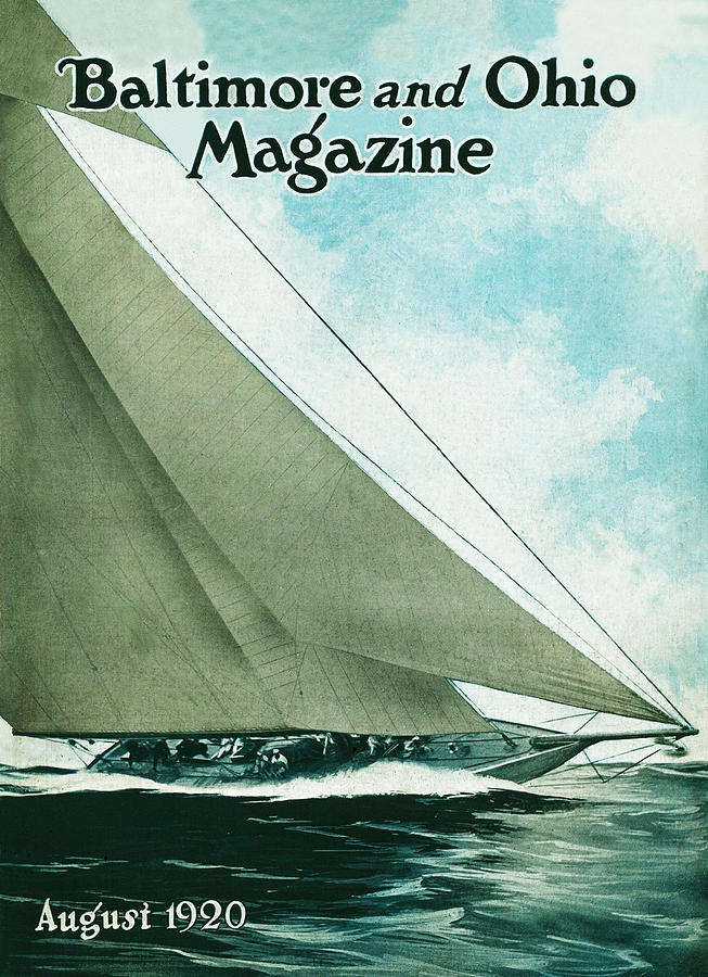 Vintage Drawing - Sailing the Open Waters by The Baltimore and Ohio Railroad