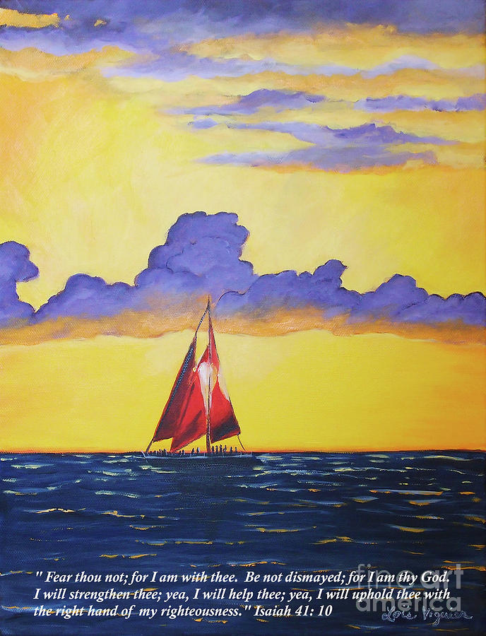 Sailing through life with the Lord Painting by Lois Viguier - Fine Art ...