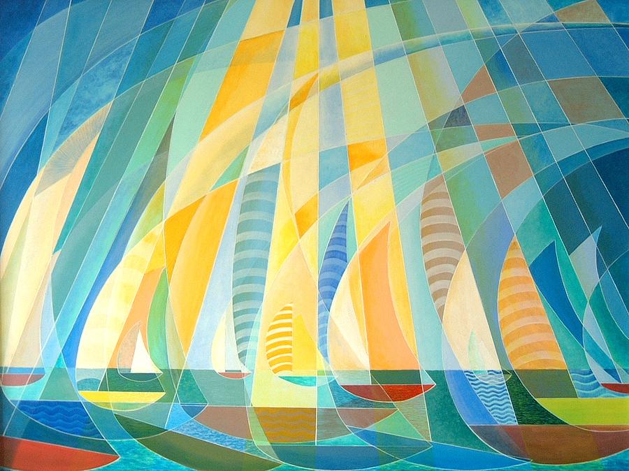 Sailing through sunbeams Painting by Douglas Pike