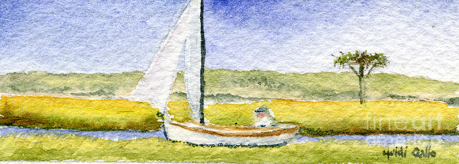 Sailing through the Marsh Painting by Heidi Gallo