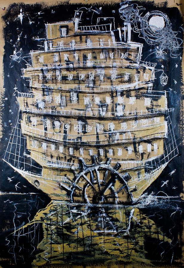 Sailing Through the Night Painting by Maxim Komissarchik