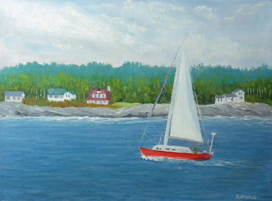 Sailing To New Harbor Painting by Scott W White