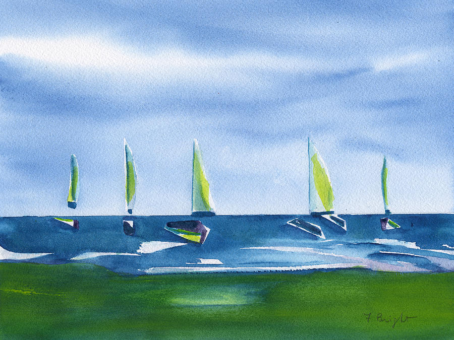 Sailing To Shore Painting by Frank Bright