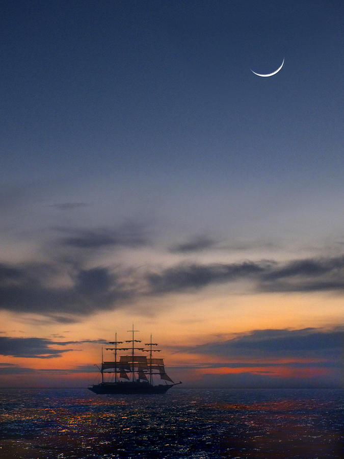 Sailing to the Moon Photograph by Mike McGlothlen