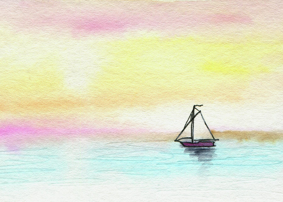 Sailing To The Sun Painting by R Kyllo