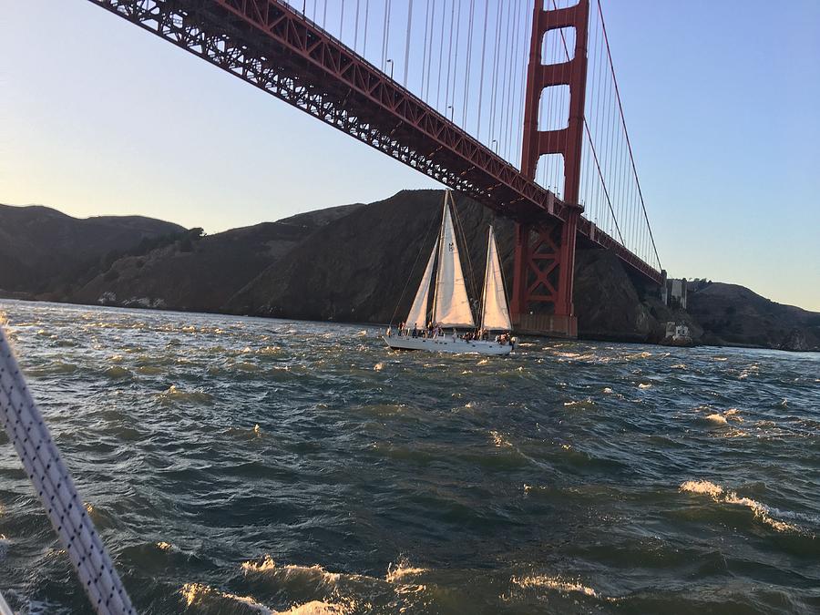 Sailing under the Golden Gate Photograph by Neal Barbosa