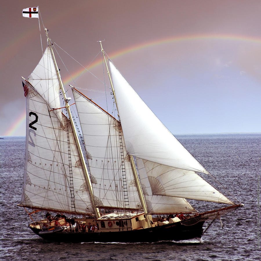 Sailing with A Rainbow Photograph by Mark Ivins