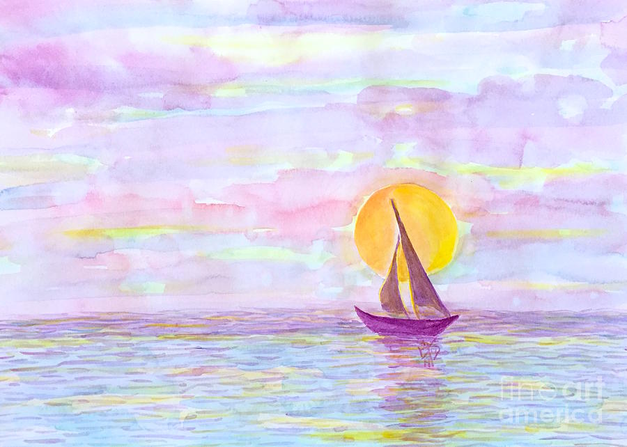 Sailing  #1 Painting by Wonju Hulse