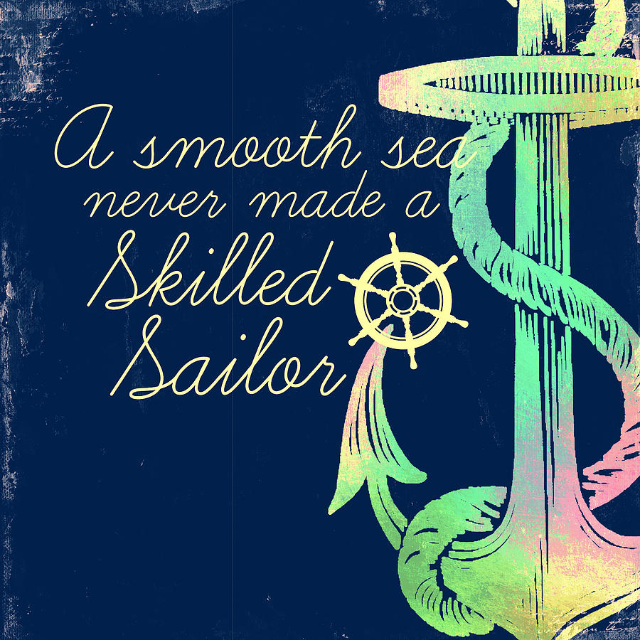 Brandi Fitzgerald Digital Art - Sailor and the Sea v2 by Brandi Fitzgerald