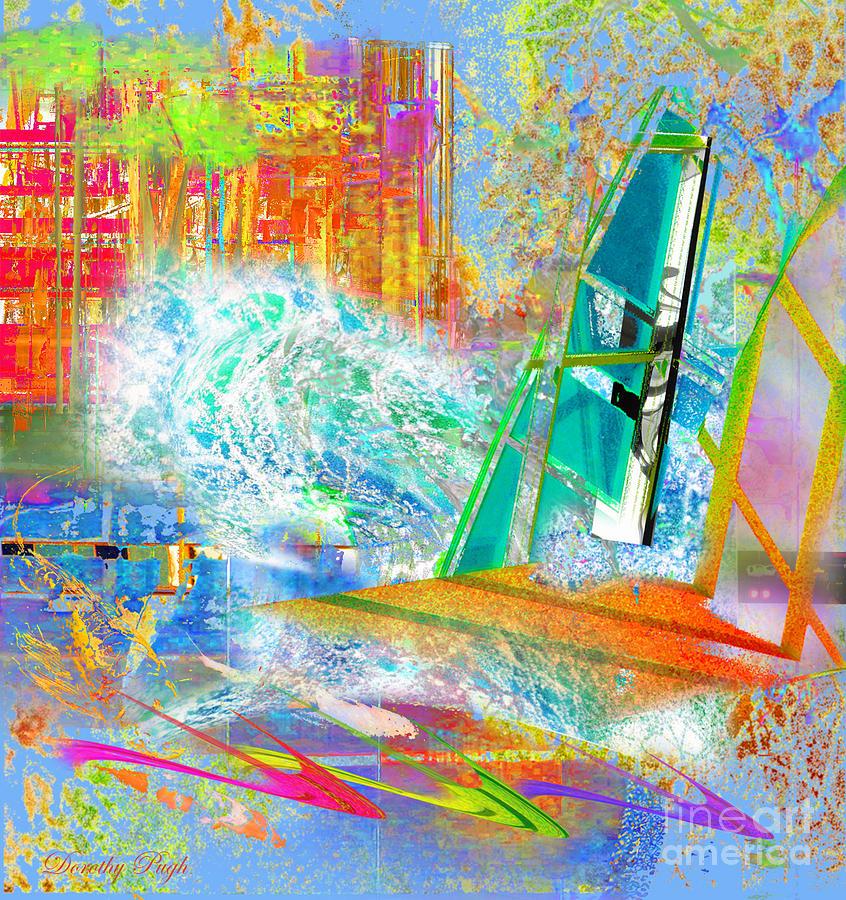 Sunset Digital Art - Sailors Delight by Dorothy  Pugh