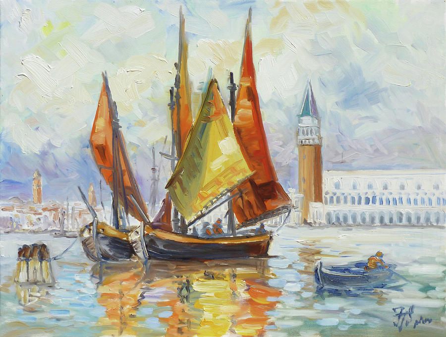 Sails 10 - Venice San Marco Painting by Irek Szelag