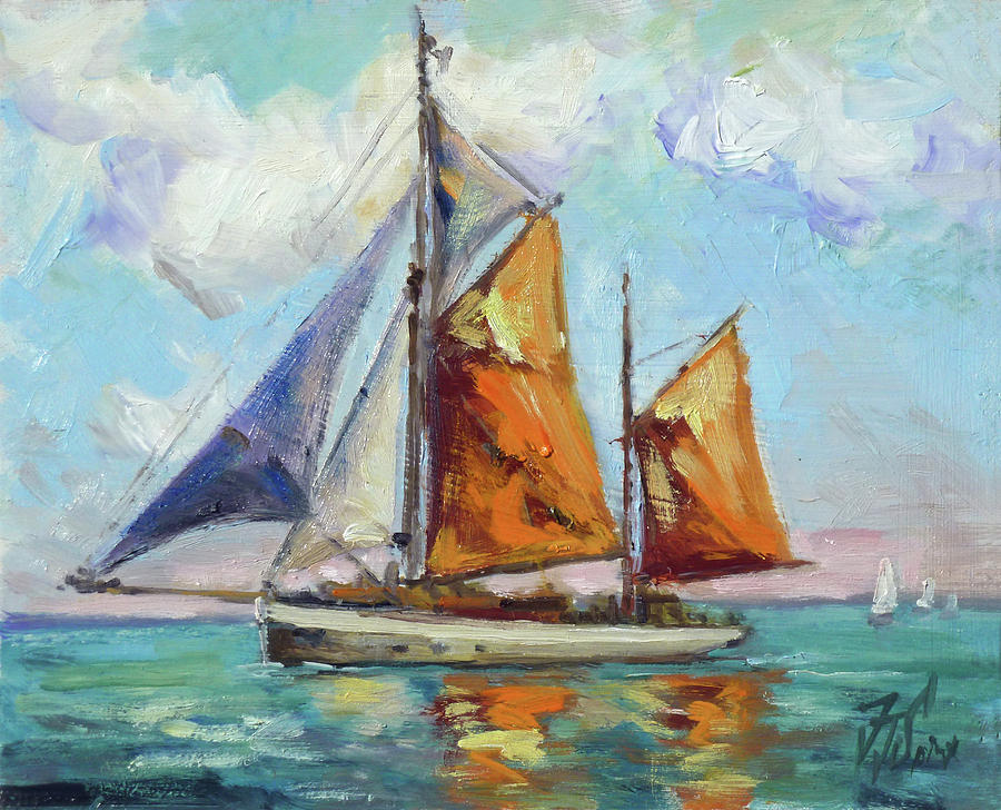 Sails 14 Painting by Irek Szelag