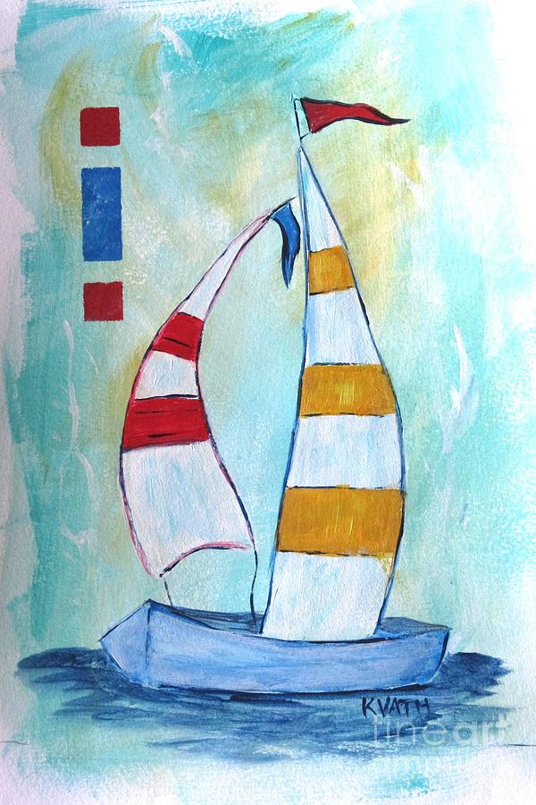 Sails 2 Painting by Karen Day-Vath | Fine Art America