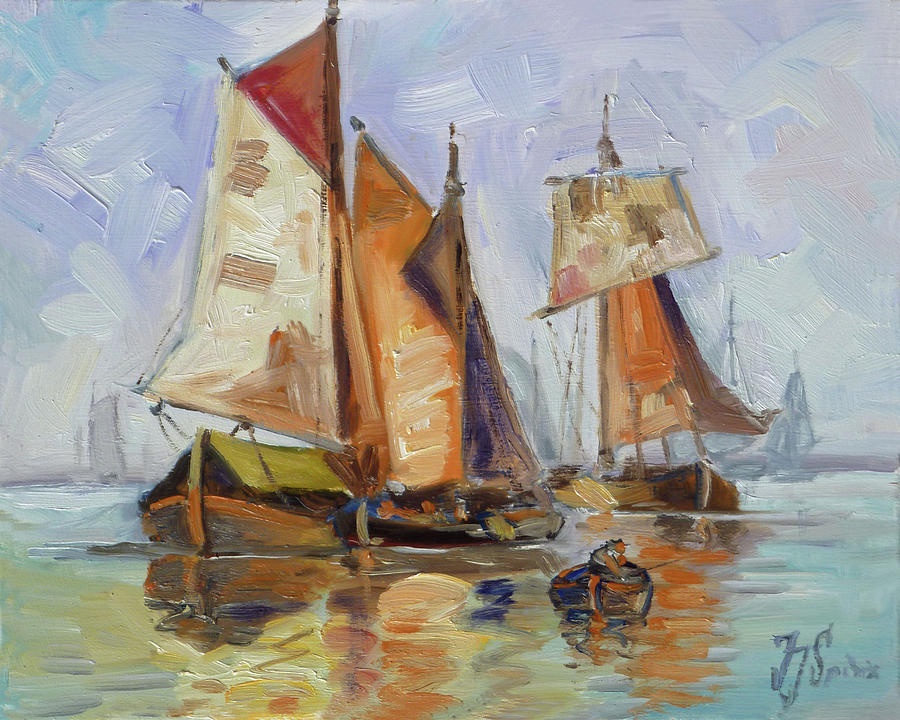 Sails 7 Painting by Irek Szelag