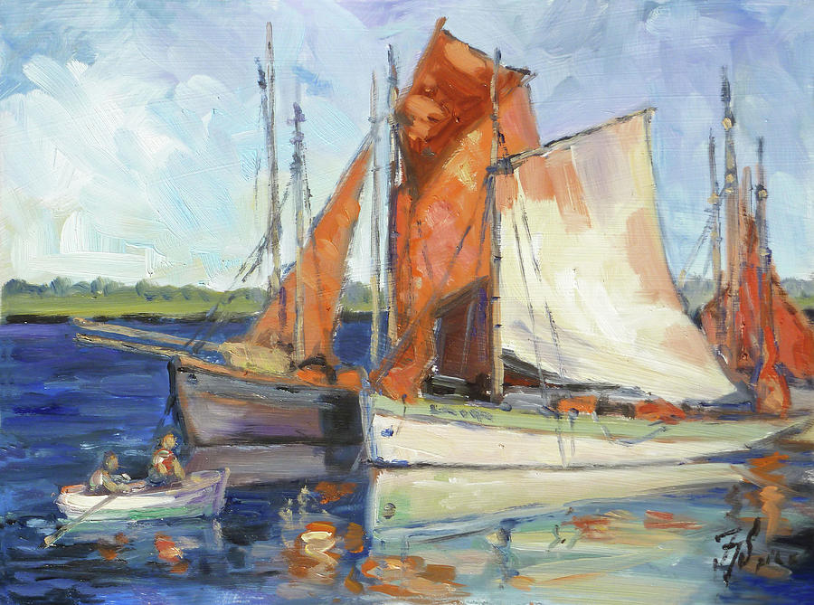 Sails 9 Painting by Irek Szelag