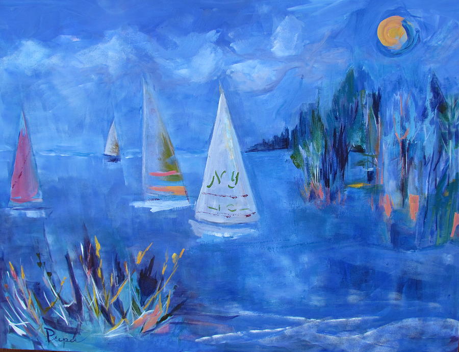 Sails and Sun Painting by Betty Pieper