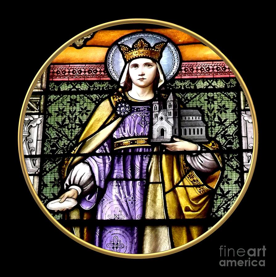 Saint Adelaide Stained Glass Window in the Round Photograph by Rose Santuci-Sofranko
