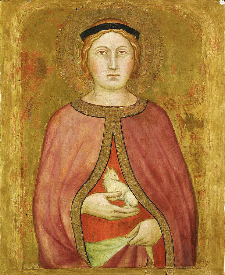 Saint Agnes Painting by Taddeo di Bartolo