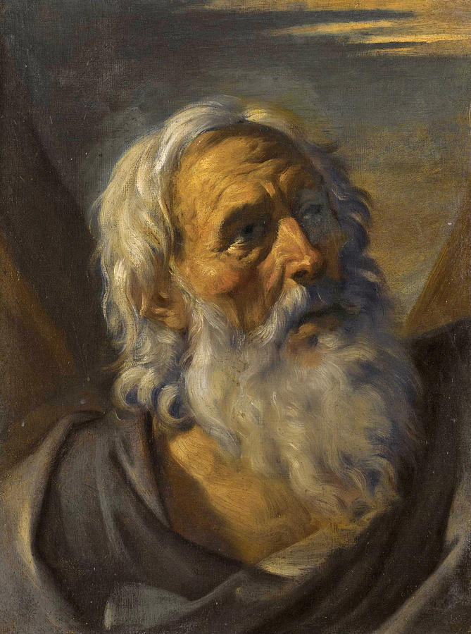 Saint Andrew Head and Shoulders  Painting by Pier Francesco Mola