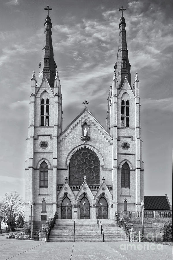Saint Andrews Roanoke bw Photograph by Jerry Fornarotto