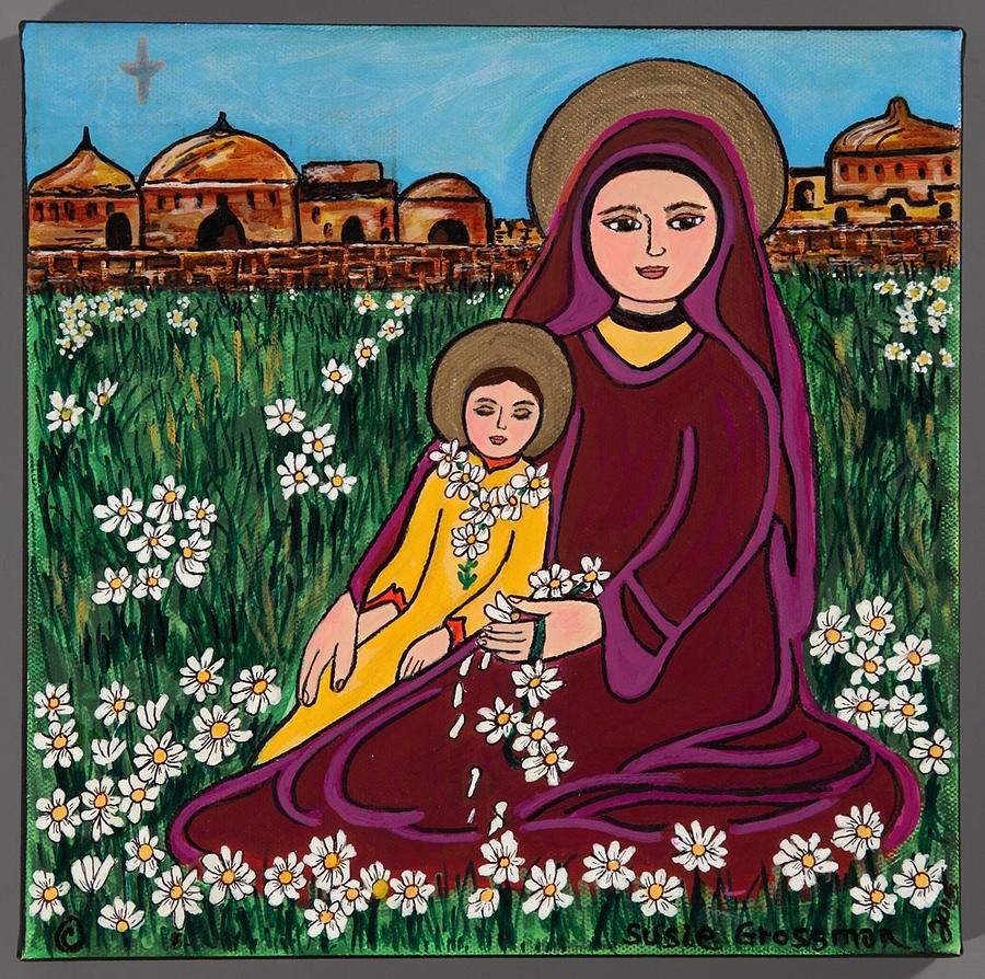 Saint Anne and Mary Painting by Susie Grossman