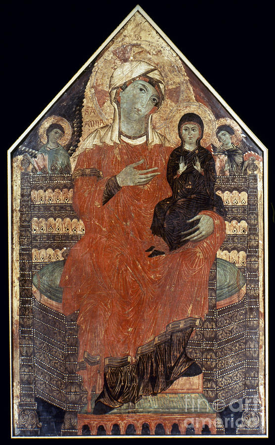 Saint Anne Enthroned Painting by Granger