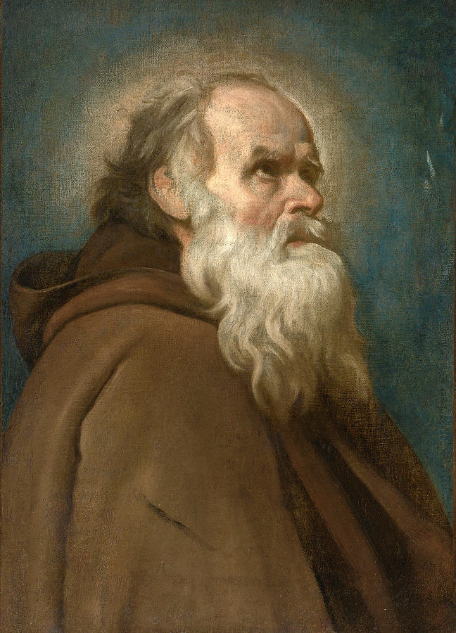 Saint Anthony Abbot Painting by Attributed to Diego Velazquez
