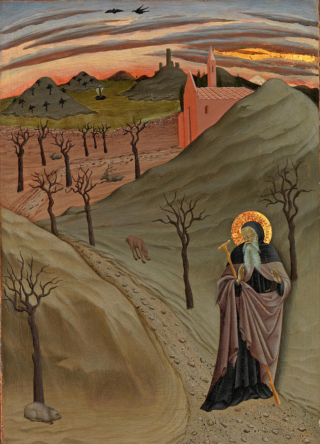 Saint Anthony the Abbot in the Wilderness Painting by Master of the Osservanza