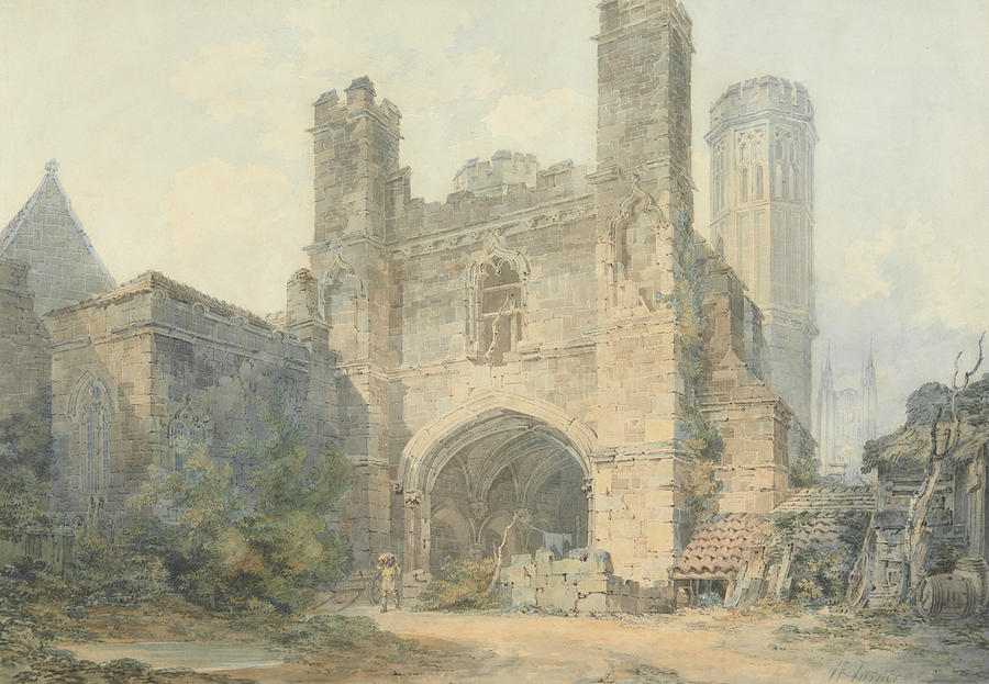 Saint Augustines Gate Canterbury Painting by Joseph Mallord William Turner