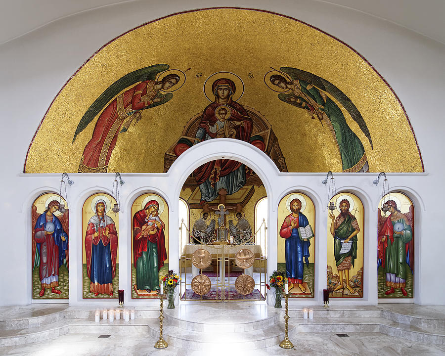 Church Altar -- Saint Barbara Greek Orthodox Church in Santa Barbara, California Photograph by Darin Volpe