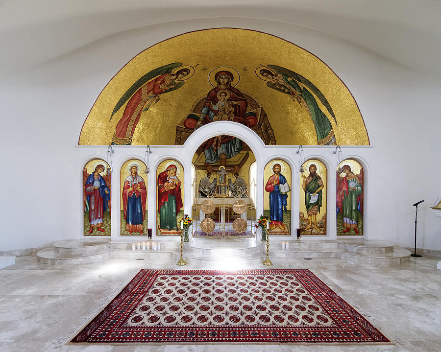 Saint Barbara Greek Orthodox Church Interior - Santa Barbara, California Photograph by Darin Volpe