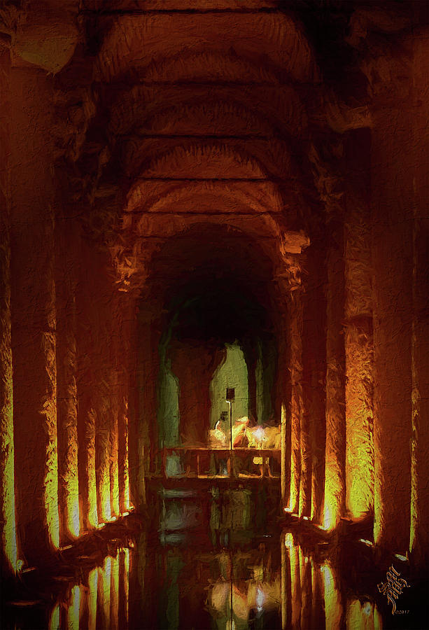 Saint Basilica Cistern Digital Art by Syed Muhammad Munir ul Haq