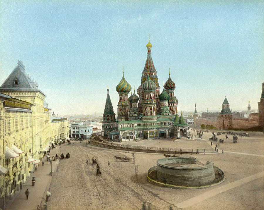 Saint Basils Cathedral Kremlin Moscow 1898 Photograph by Vincent Monozlay