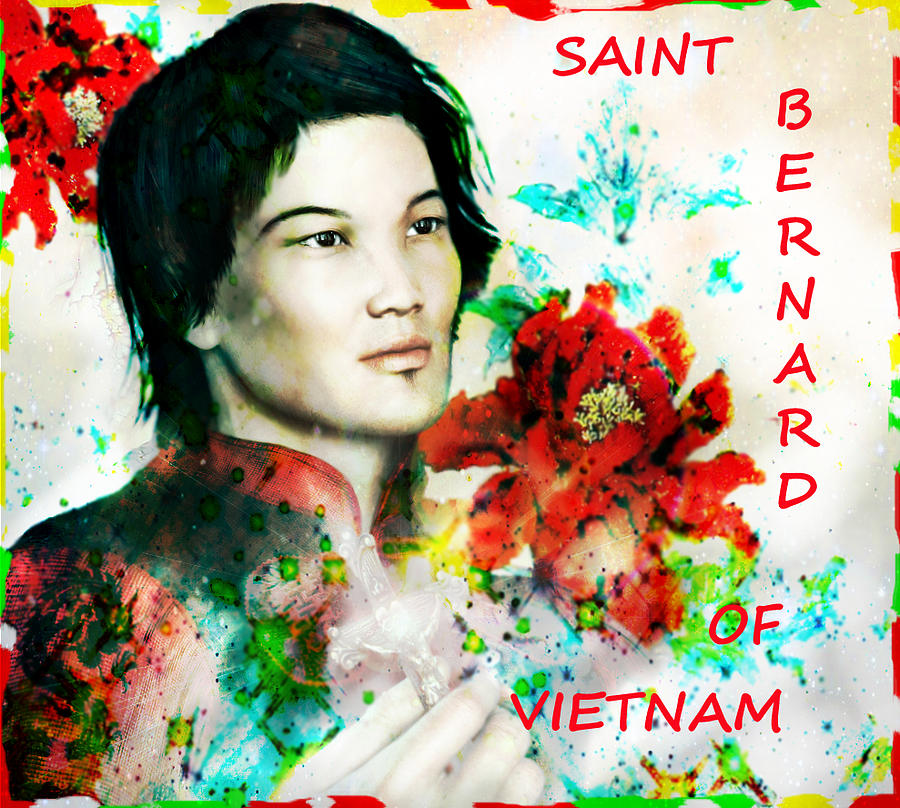 Saint Bernard Due of Vietnam poster Painting by Suzanne Silvir