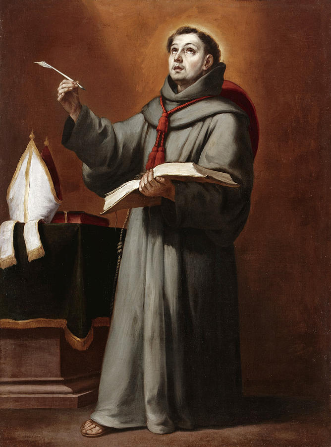 Saint Bonaventura Painting by Bartolome Esteban Murillo