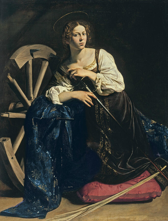 Caravaggio Painting - Saint Catherine Of Alexandria by Caravaggio Caravaggio Painting - Saint Catherine Of Alexandria by Caravaggio