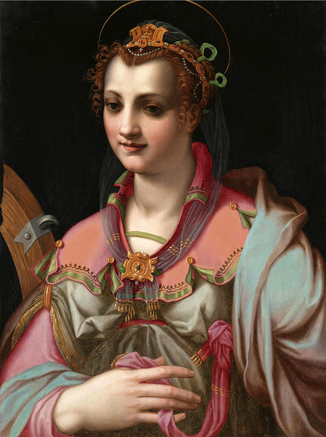 Saint Catherine of Alexandria Painting by Francesco Morandini