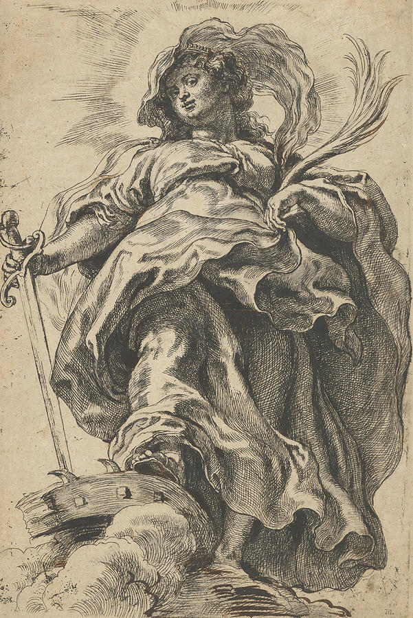 Saint Catherine of Alexandria Relief by Peter Paul Rubens
