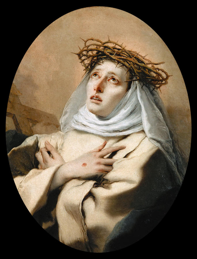 Giovanni Battista Tiepolo Painting - Saint Catherine of Sienna by Giovanni Battista Tiepolo