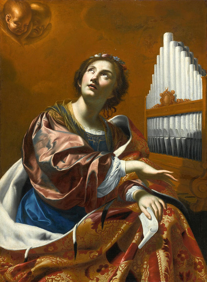 Saint Cecilia Painting by Circle of Simon Vouet