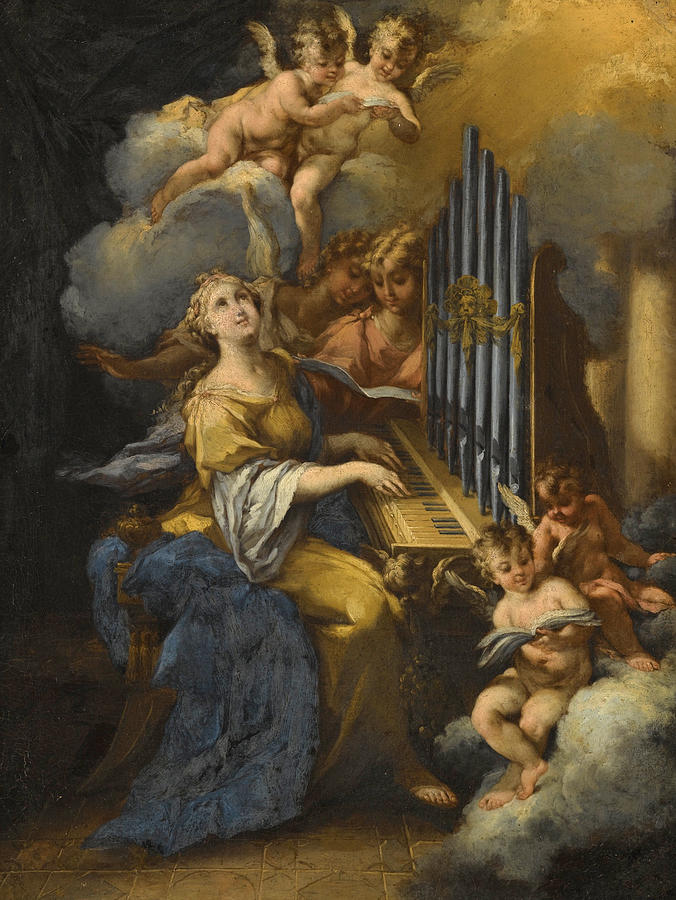 Saint Cecilia Painting by Michele Rocca