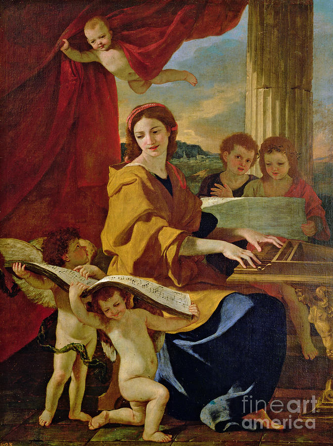 Saint Cecilia Painting by Nicolas Poussin