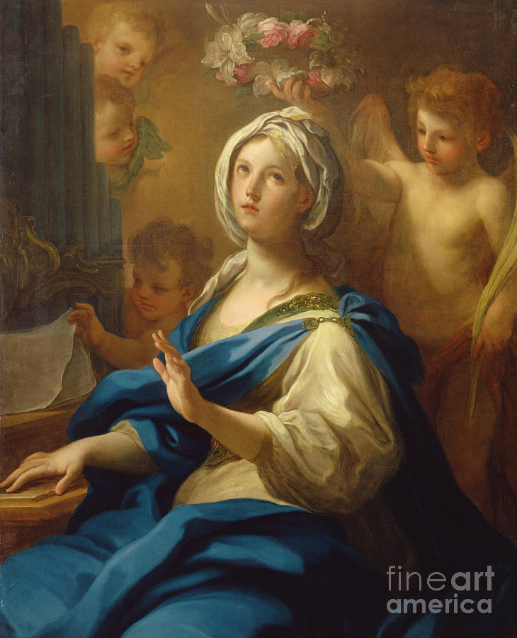 Saint Cecilia Painting by Sebastiano Conca